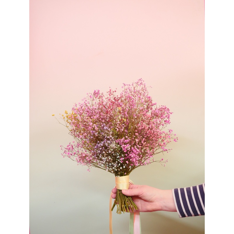 The Rainbow Cloud Gypsophilia Dried Flower Baked Blossom Bridesmaid Bouquet