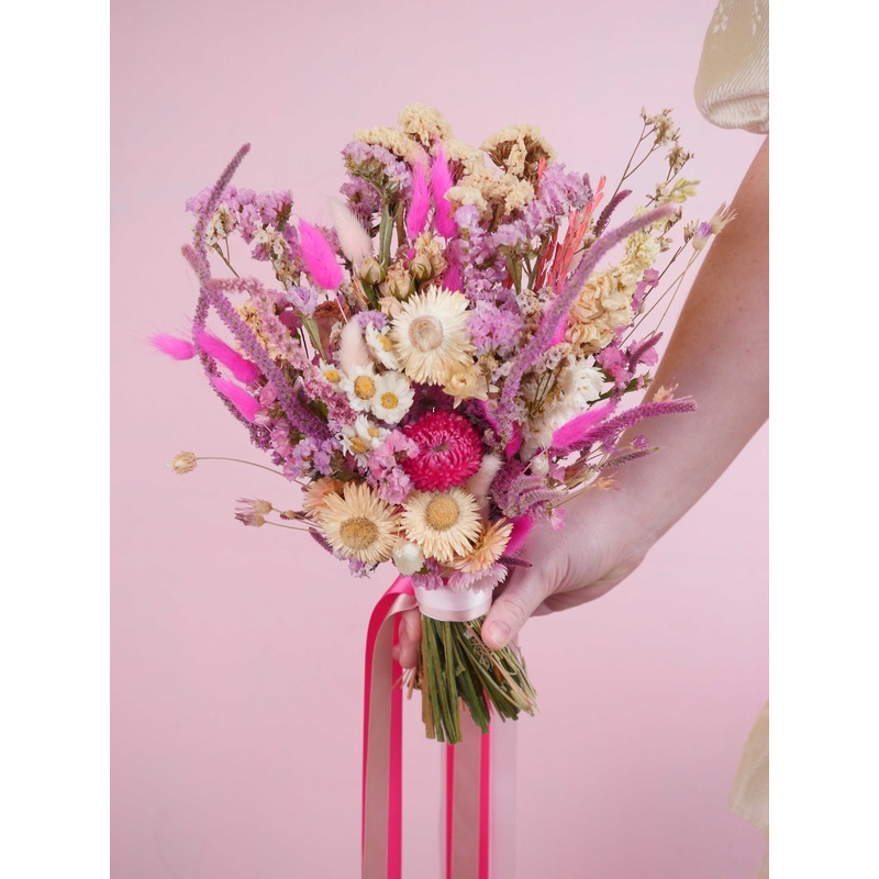 The Rouge Garden Dried Flower Baked Blossom Bridal Bouquet