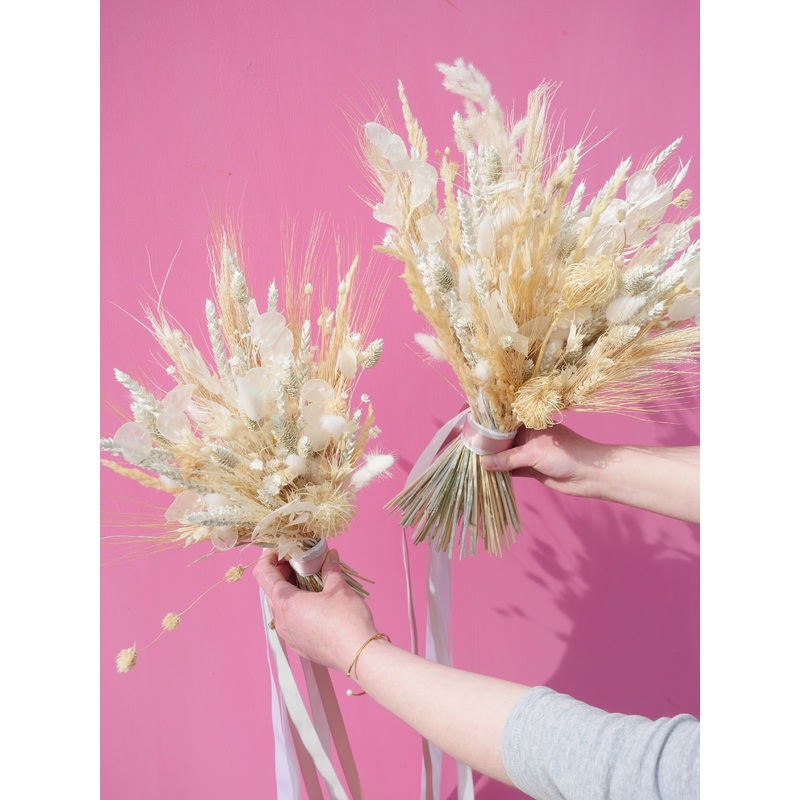The Run Away with Me Dried Flower Baked Blossom Bridesmaid Bouquet