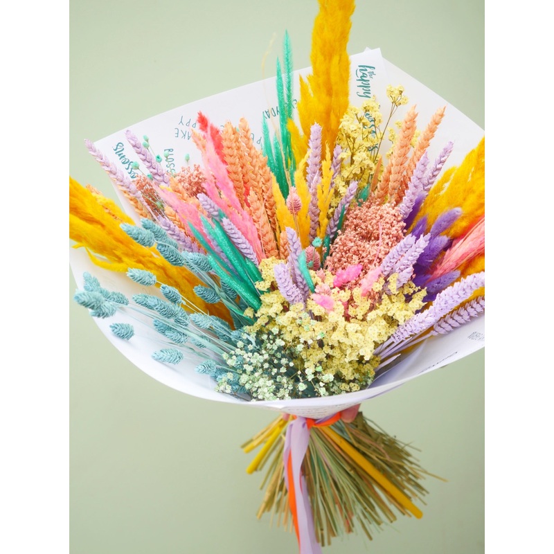 The Sherbert Macaroon Dried Flower Big Baked Blossom Bouquet