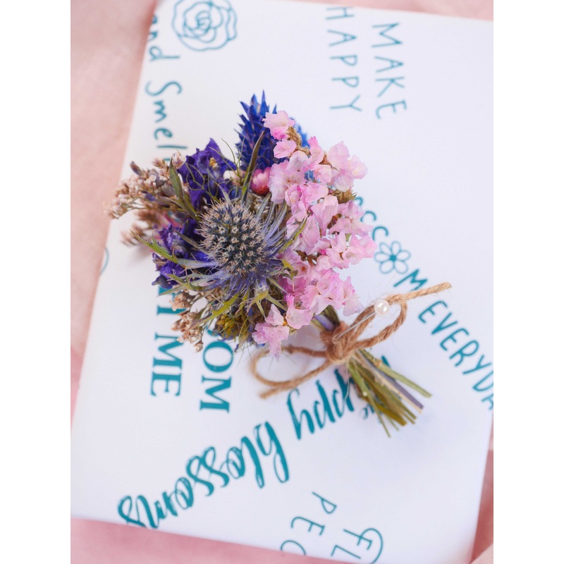 The Wild Amethyst Dried Flower Baked Blossom Corsage