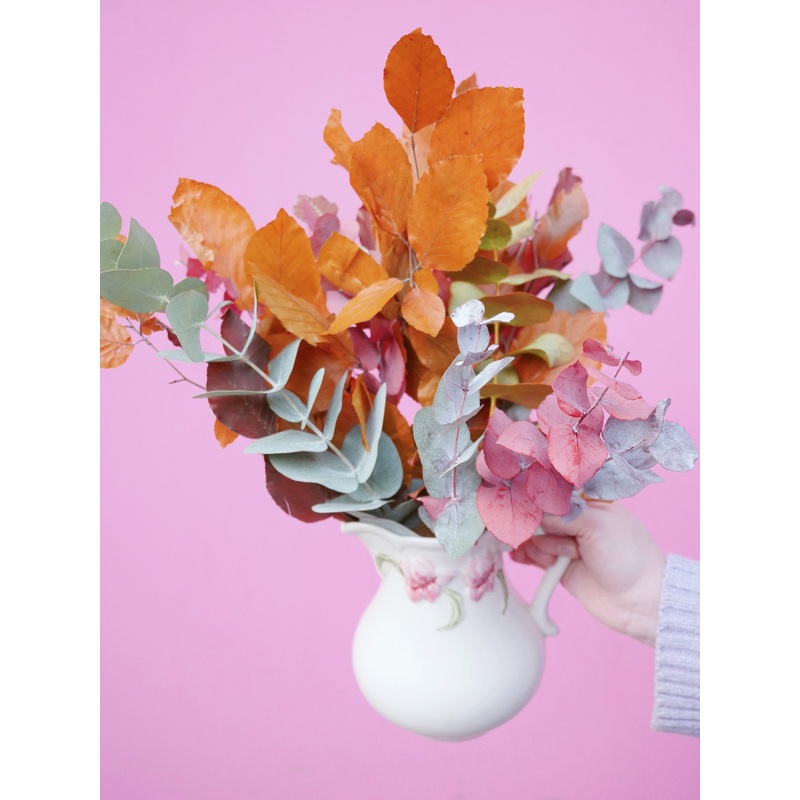 Autumn Mixed Leaves Fresh + Dried Flower Bunch