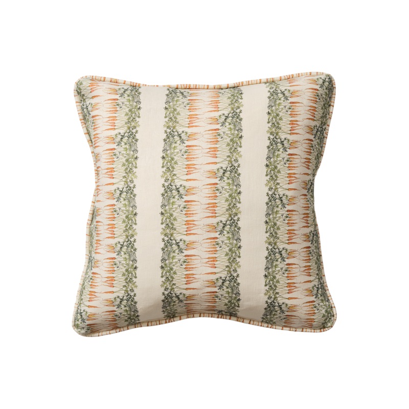 Carrot Stripe Square Cushion