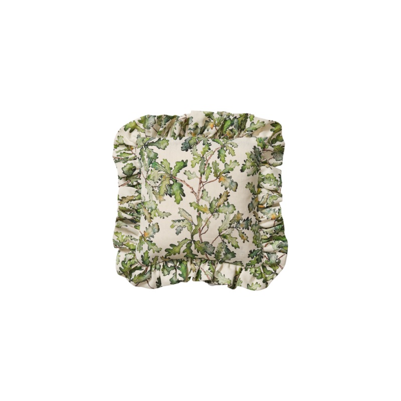 Oak Leaf Cushion with Frill