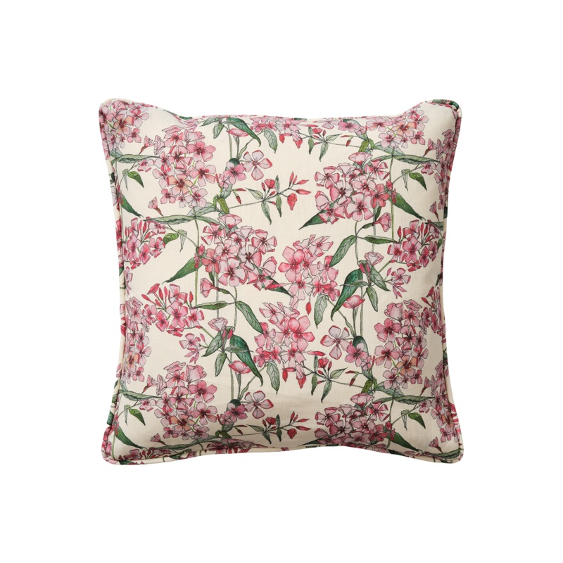 Pink Phlox Square Cushion