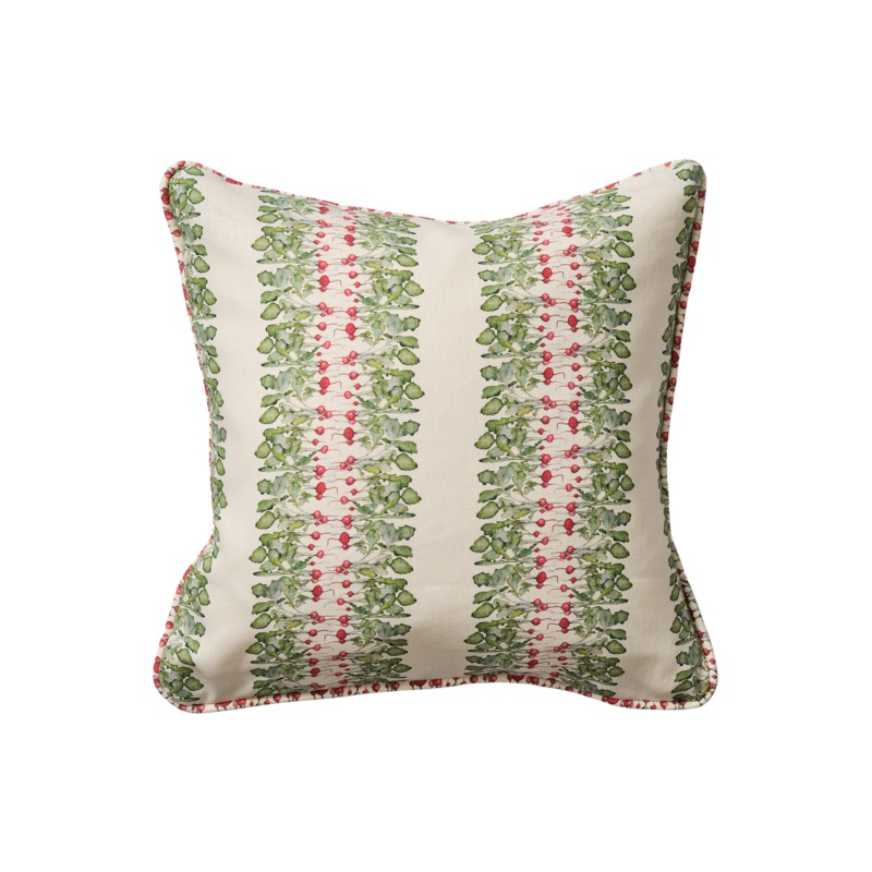 Radish Stripe Square Cushion