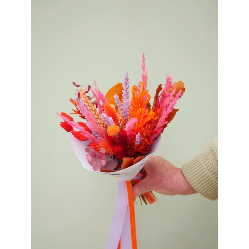 The Peach and Pumpkin Pie Dried Flower Baby Baked Blossom Bunch