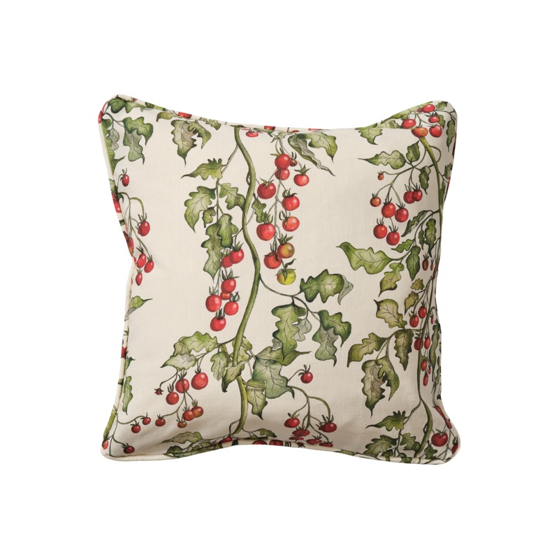 Tomato Vine Square Cushion