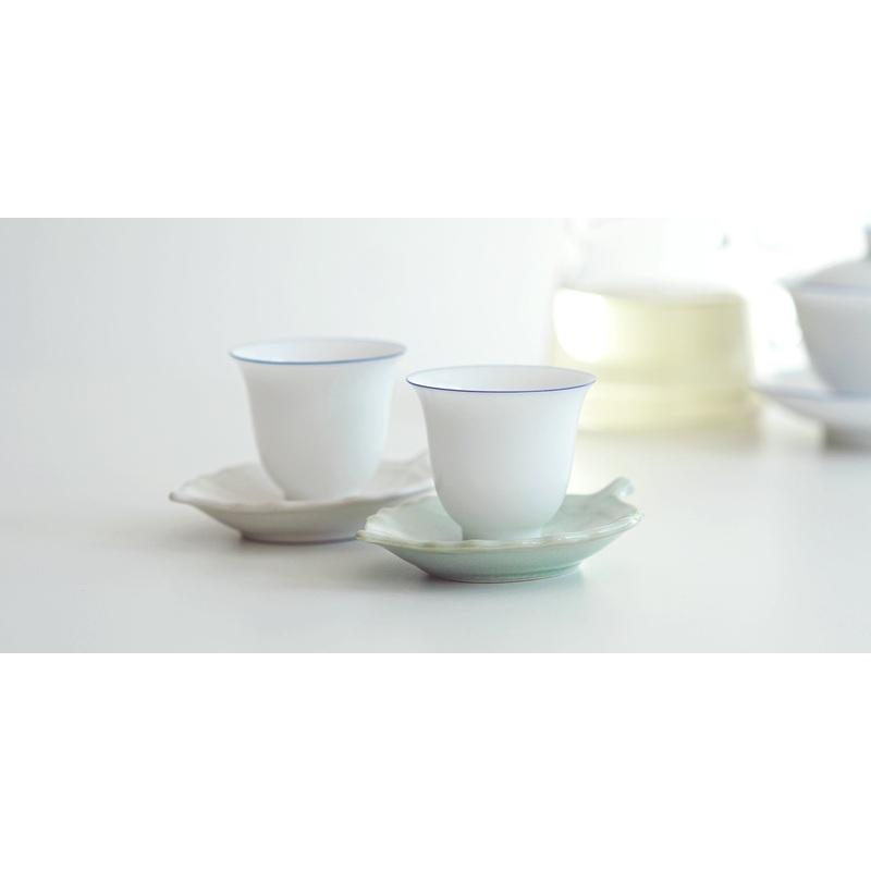 Leaf Trivet|Jade|Snow