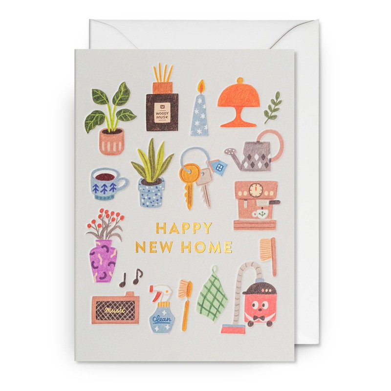 Happy New Home Illustrated Greeting Card