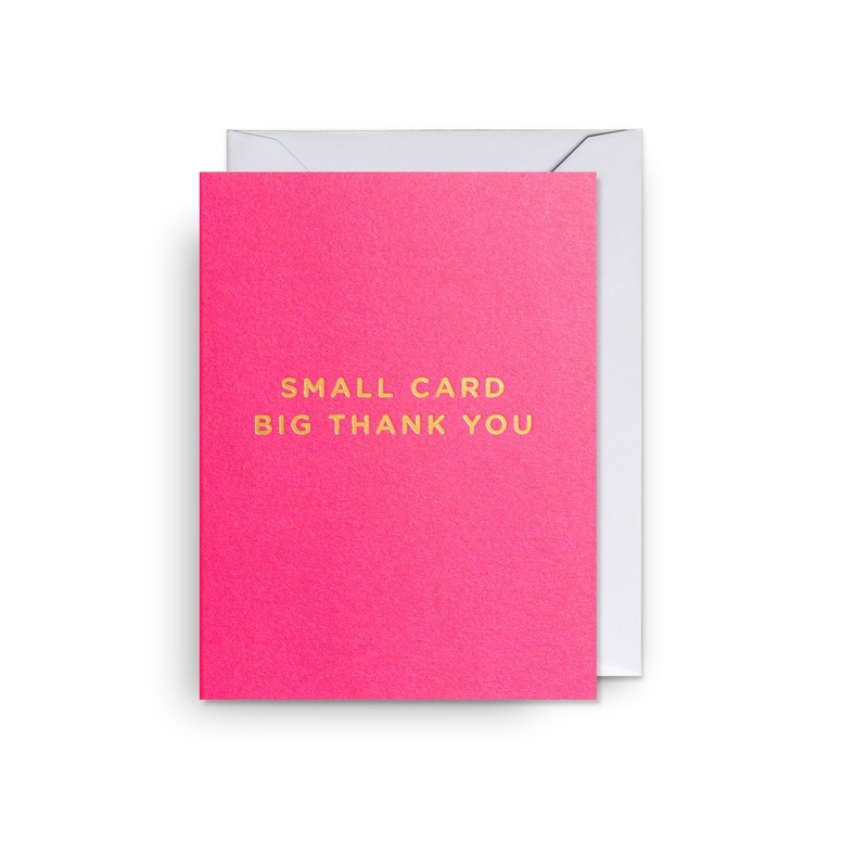 Small Card Big Thank You Magenta Mini Card