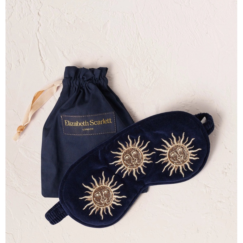 Sun Goddess Eye Mask – Navy|Navy|Sand