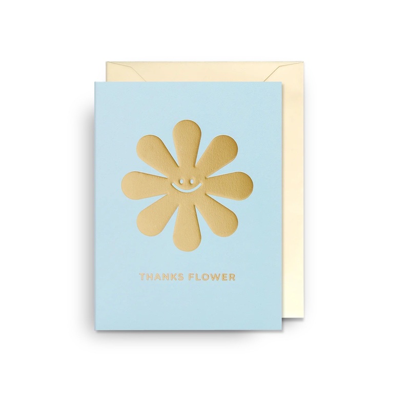 Golden Flower Mini Thank You Card