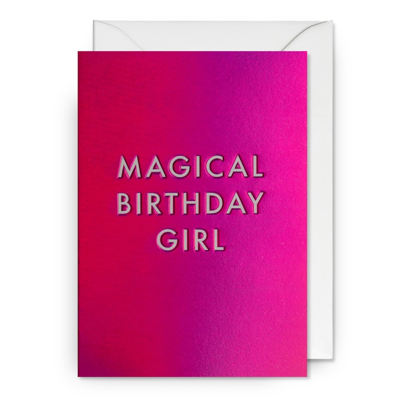 Magical Girl Shiny Foiled Birthday Card