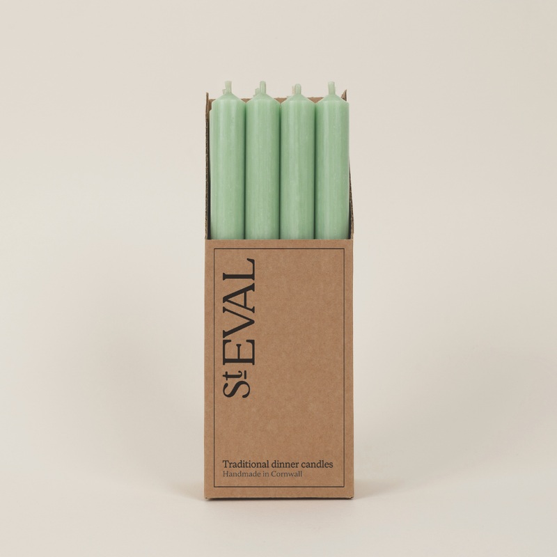 Atlantic Green 7/8 x 10 Dinner Candles, box of 12