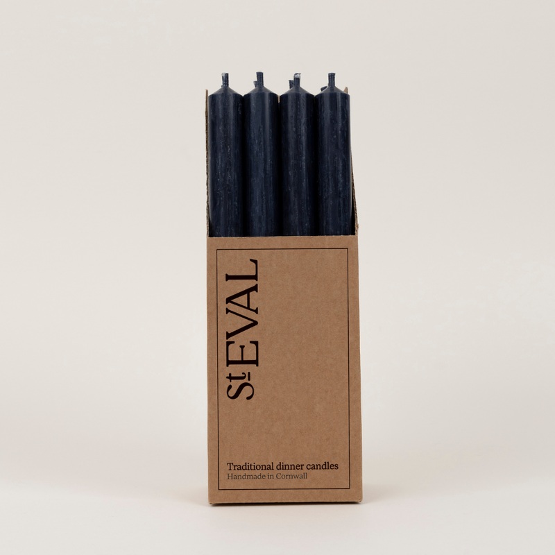 Charcoal 7/8 x 10 Dinner Candles, box of 12