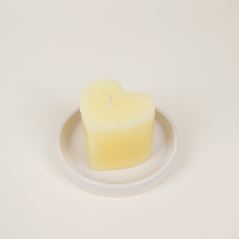 Ivory Mini Heart Candle