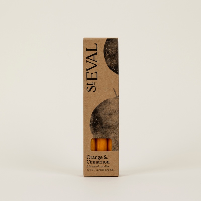 Orange & Cinnamon,  x 6 Mini Fragranced Candles