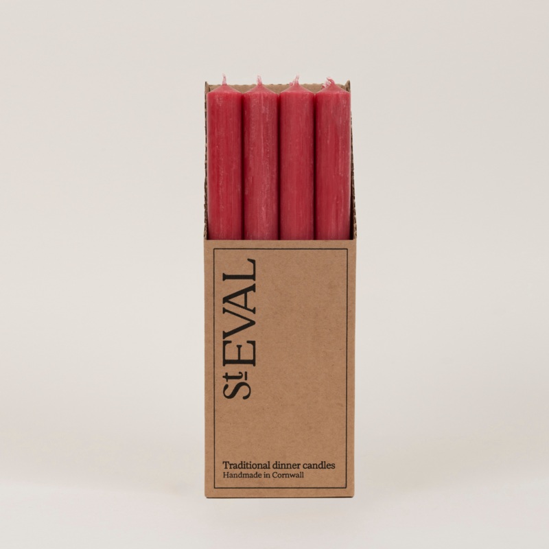 Pink 7/8 x 10 Dinner Candles, box of 12