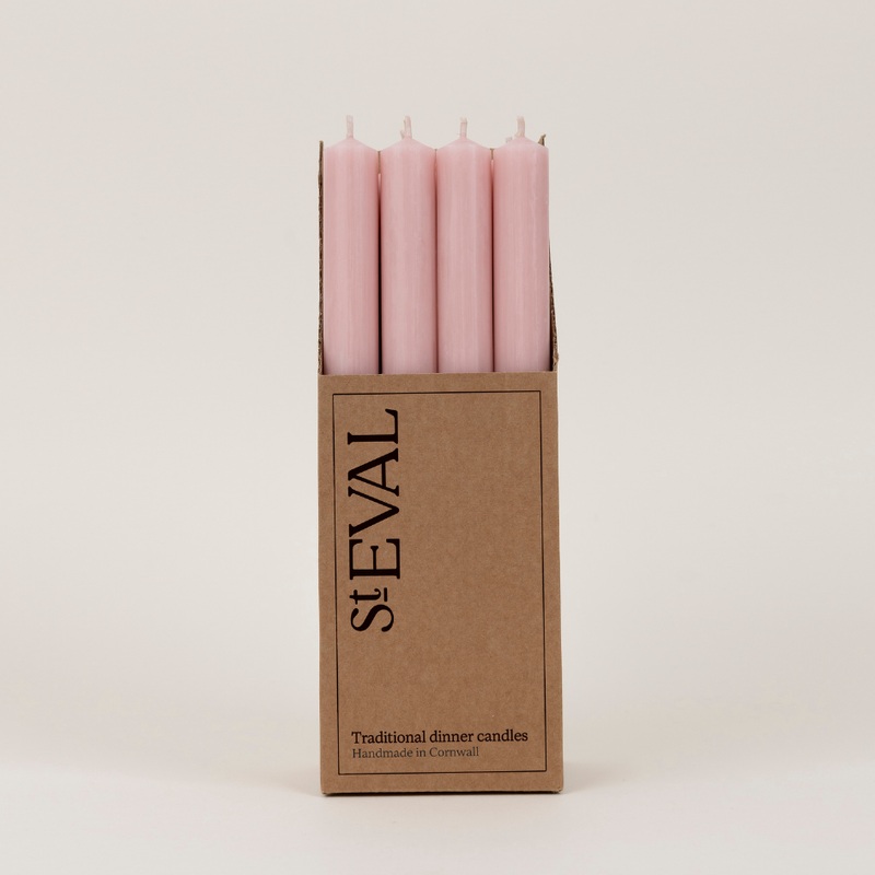 Rose Quartz 7/8 x 10Dinner Candles, box of 12