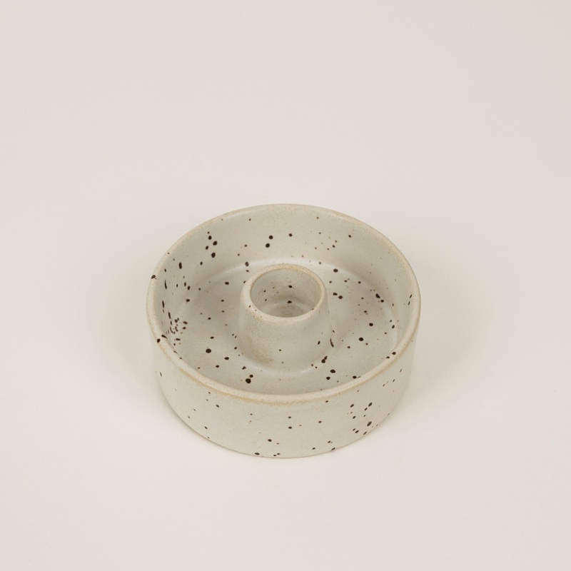 Stone Speckle 7/8 Candle Holder