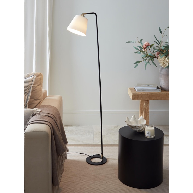 Hoshi Black Porcelain Floor Lamp & Shade