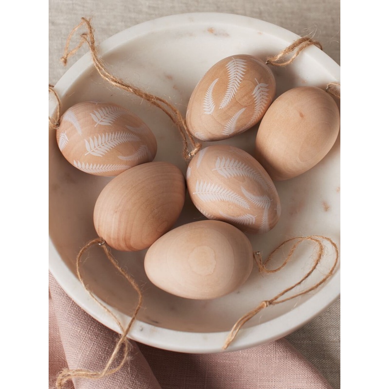 Set of 6 Wooden Eggs