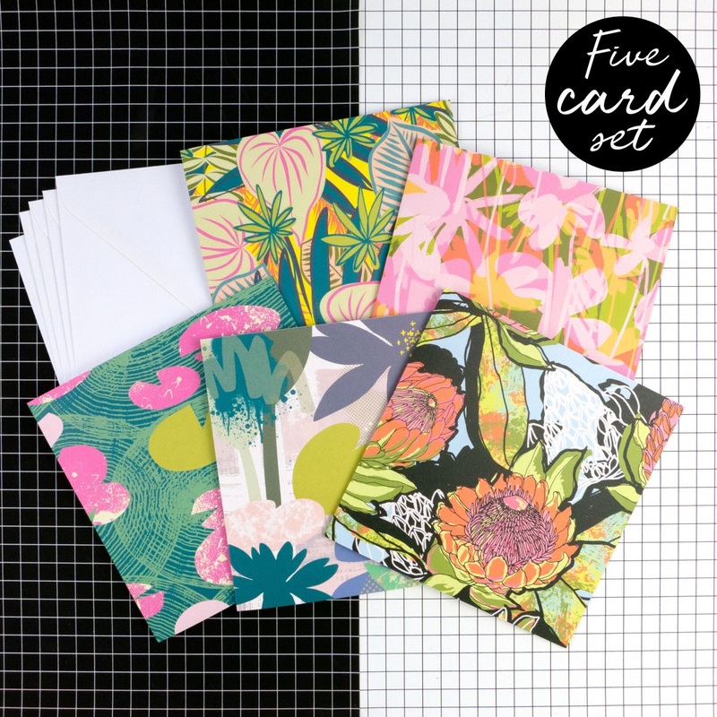 Floral Greetings Cards Set