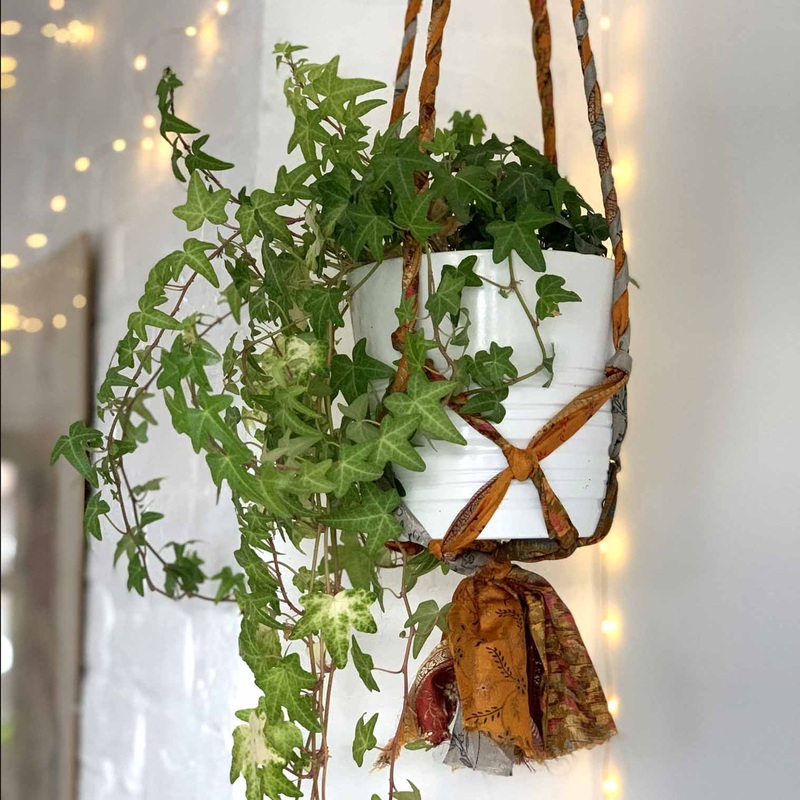 Recycled Sari Plant Hanger – Small