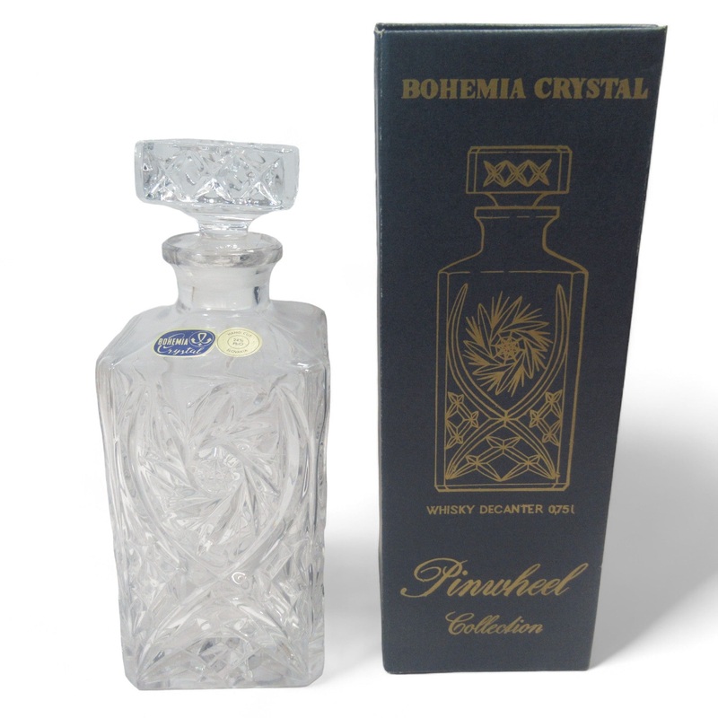 Bohemia Crystal Whisky Decanter Pinwheel Collection | Preloved