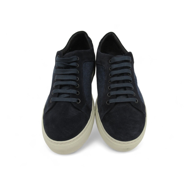 Corneliani UK 8 Navy Blue Suede Pumps Sneakers Menswear | Preloved