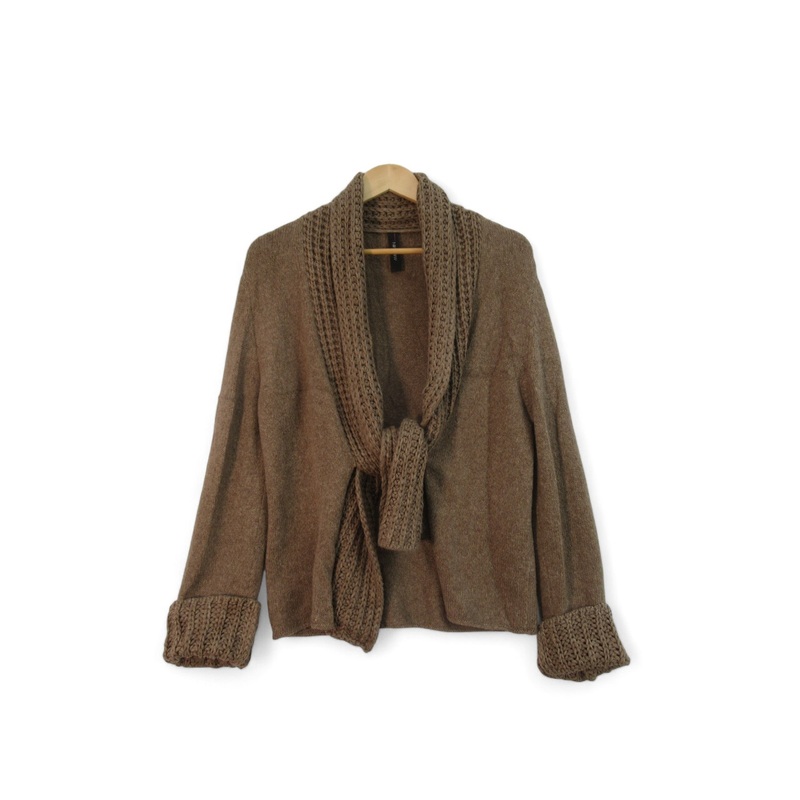 Marc Cain UK 12 Brown Alpaca Wool Cardigan Womenswear | Preloved