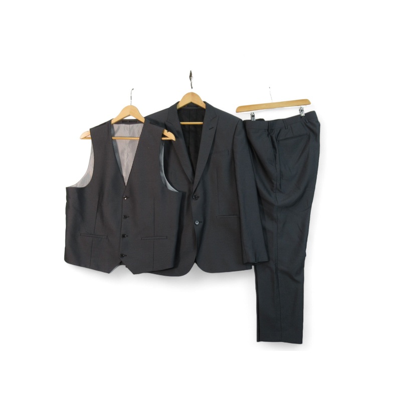 OneSixFive 3 Piece Suit Grey 42S 36S Slim Fit Menswear | Preloved