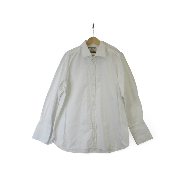 Thomas Pink 17 White Cotton Formal Shirt Menswear | Preloved