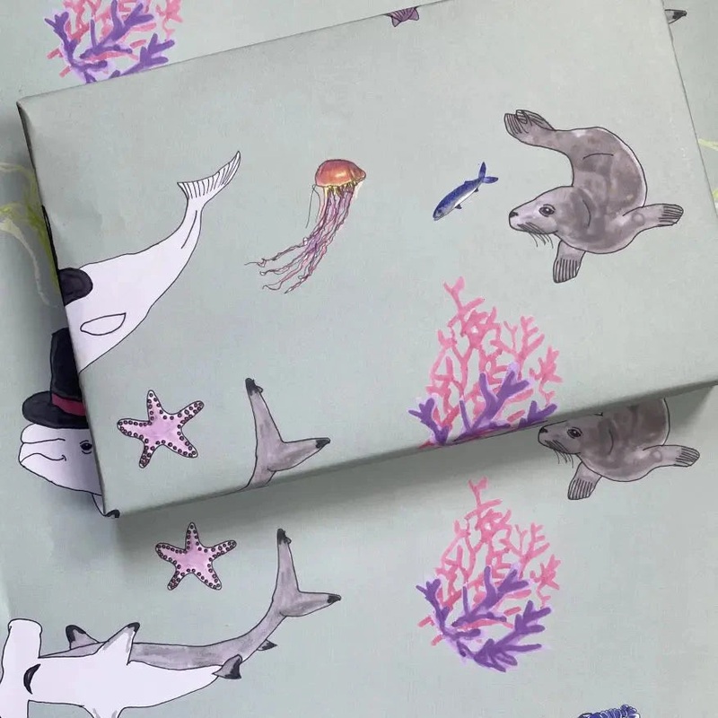 Under the Sea Wrapping Paper | Kat Draws It