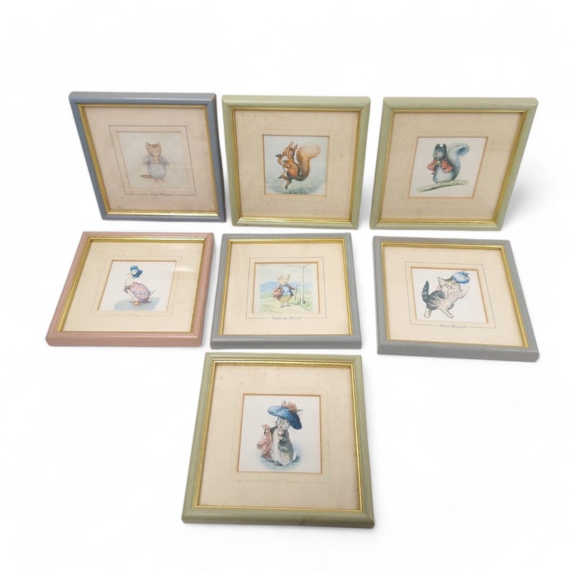 Beatrix Potter Framed Prints x7 Warne Series 422 Small Art | Preloved