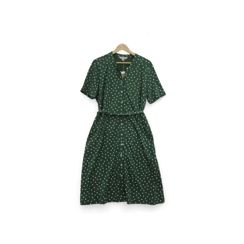 Boden UK 18R Green Midi Spotted Dress Womenswear | Preloved