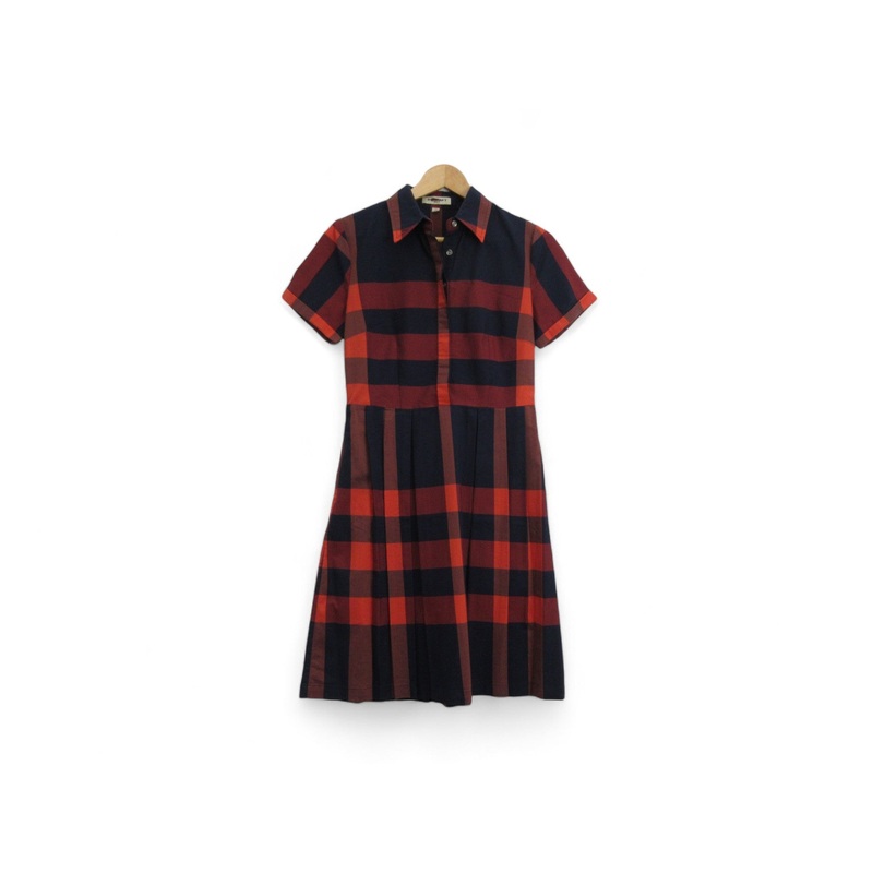 Brit UK 6 Blue Red Check Shirt Dress Womenswear | Preloved