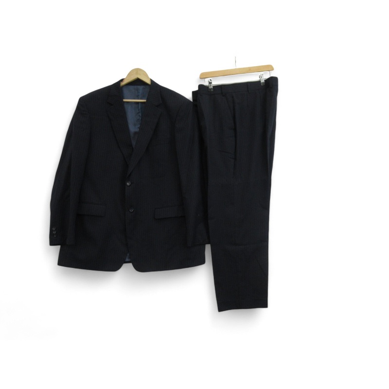 Brook Taverner 46R Blue Suit Wool Blend Menswear | Preloved