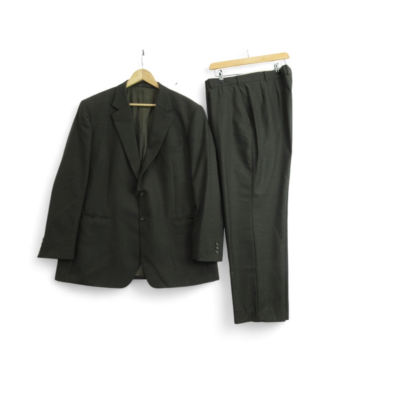 Brook Taverner 46R Green Suit Wool Blend Menswear | Preloved