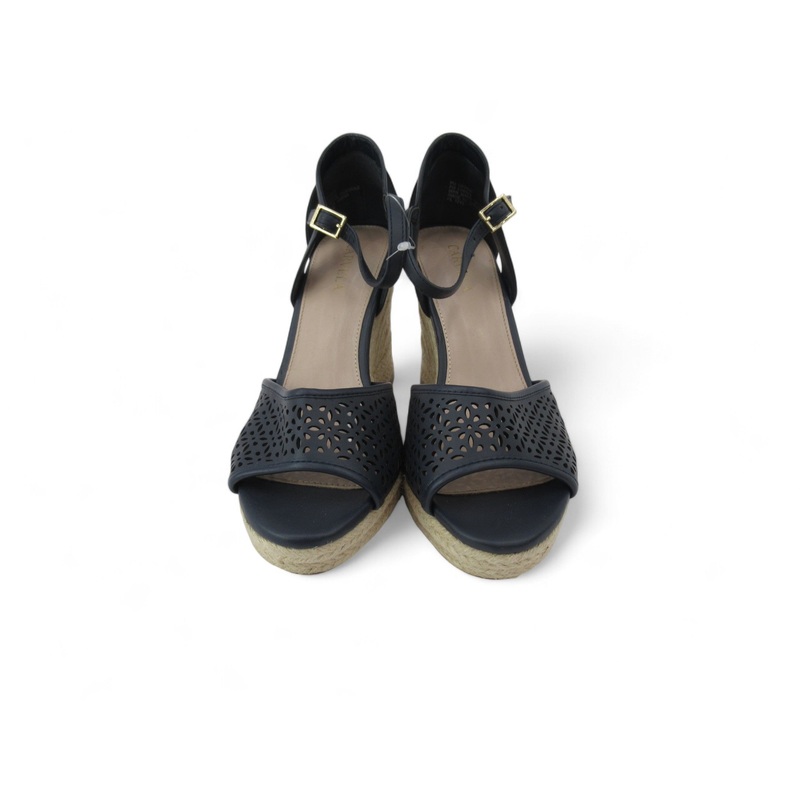 Carvela UK 4 Black Wedge Heel Sandals Womenswear | Preloved