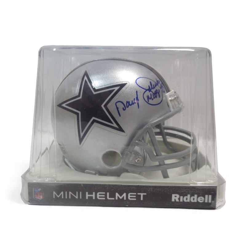 Daryl Johnston Signed Dallas Cowboys Replica NFL Helmet | Preloved
