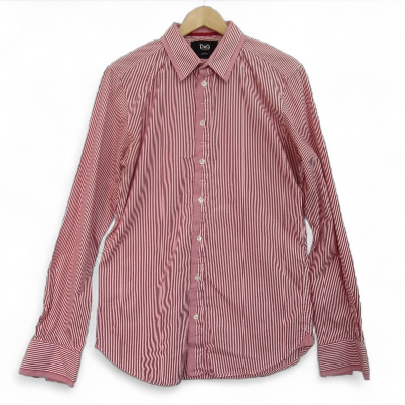Dolce & Gabbana Slim Fit Red White Stripe Shirt Menswear | Preloved