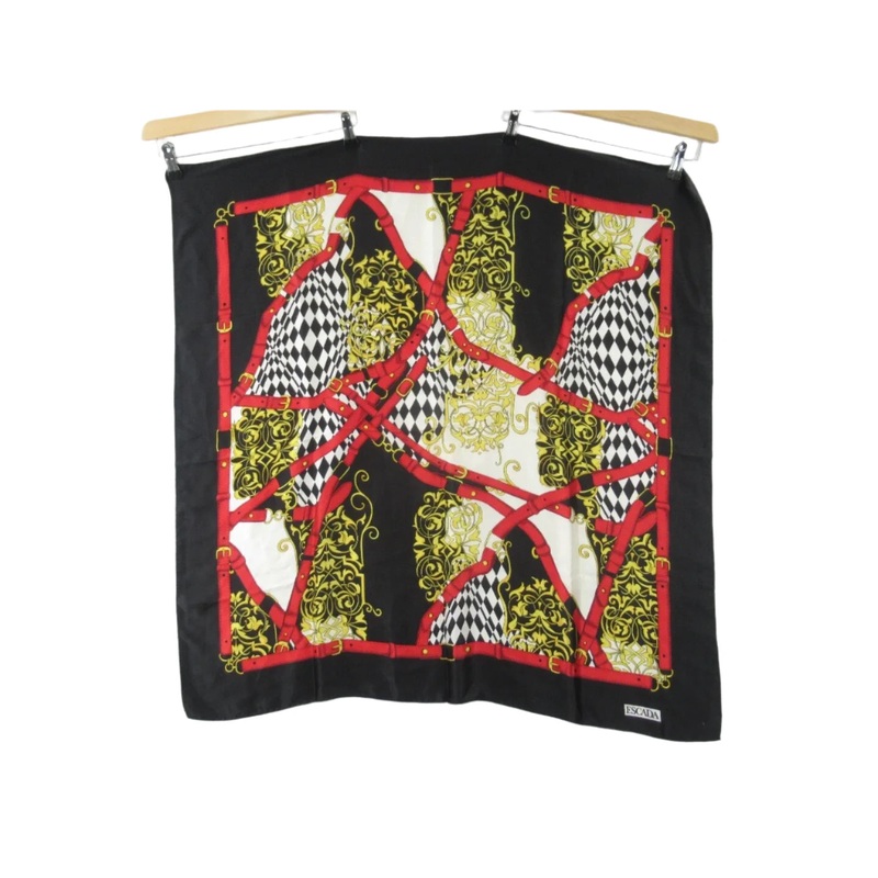 Escada 35×35 Multicoloured Vintage Silk Scarf Womenswear | Preloved