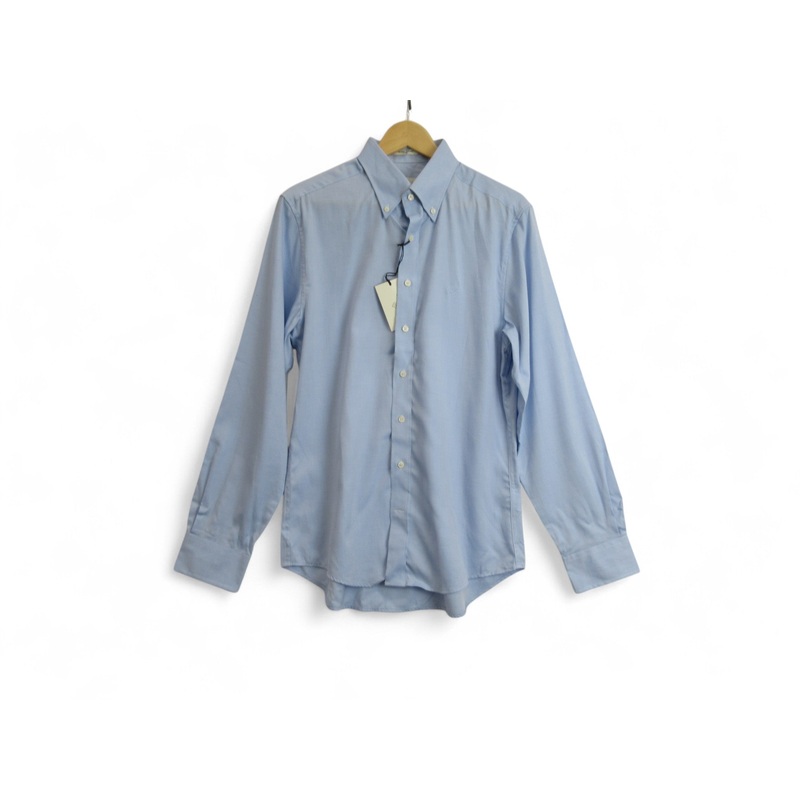 Gant Large Blue Pinpoint Oxford Fitted Shirt Menswear | Preloved
