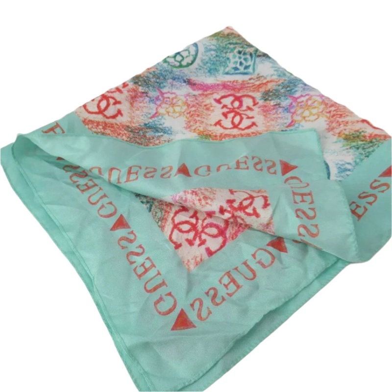 Guess 19×19 Multicoloured Logo Head Scarf Womenswear | Preloved