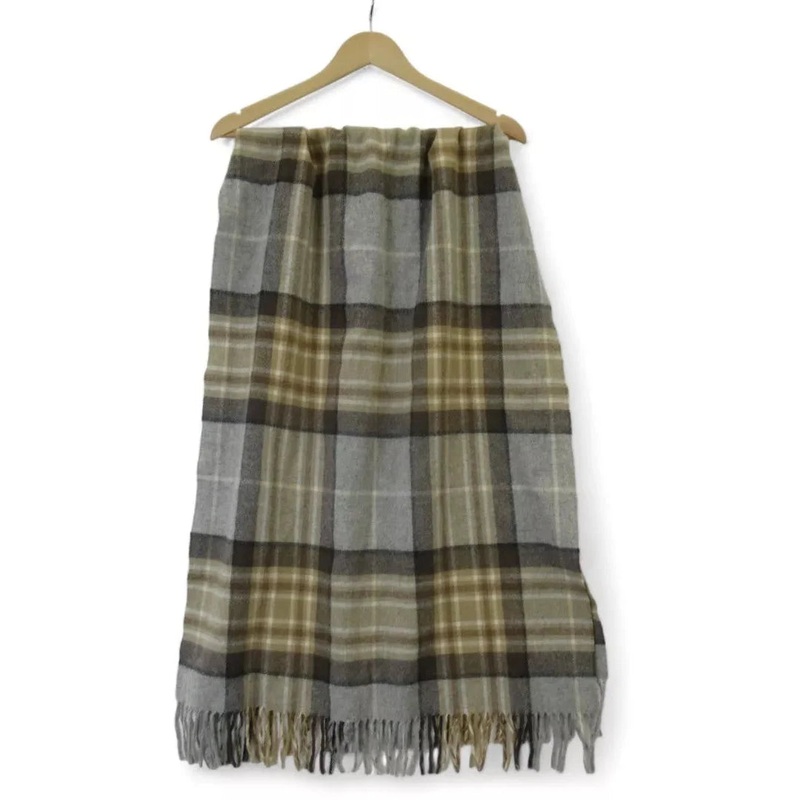 Highland Store 24×68 Brown Tartan Scarf Shawl Menswear | Preloved