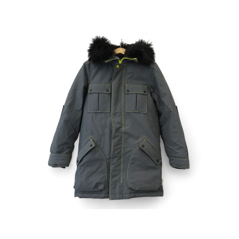 Hunter XS Grey Padded Hooded Winter Coat Menswear  | Preloved