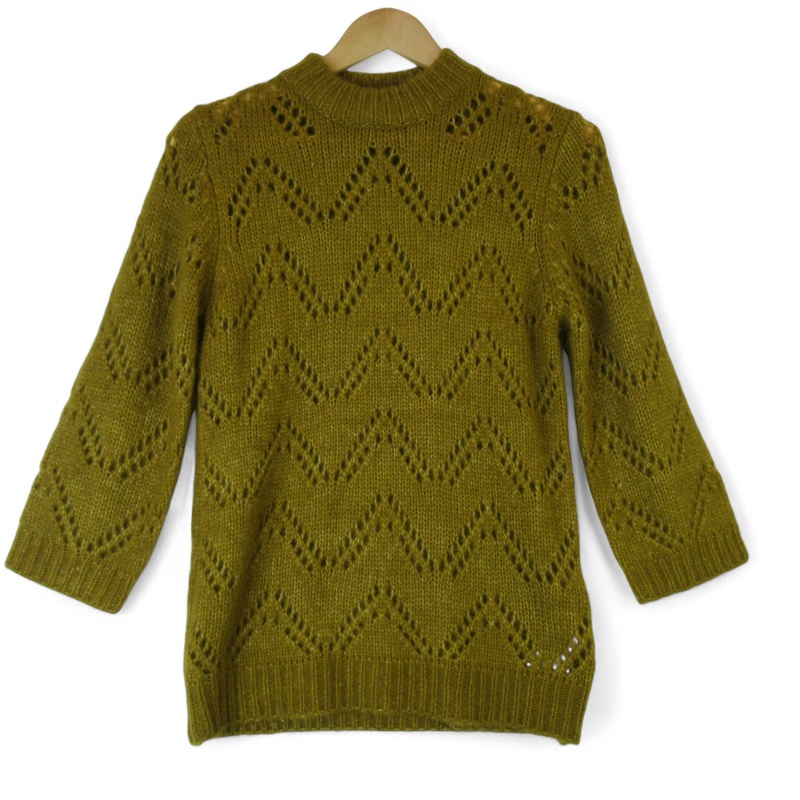 Kaffe Small Mustard Knit Jumper Womenswear | Preloved