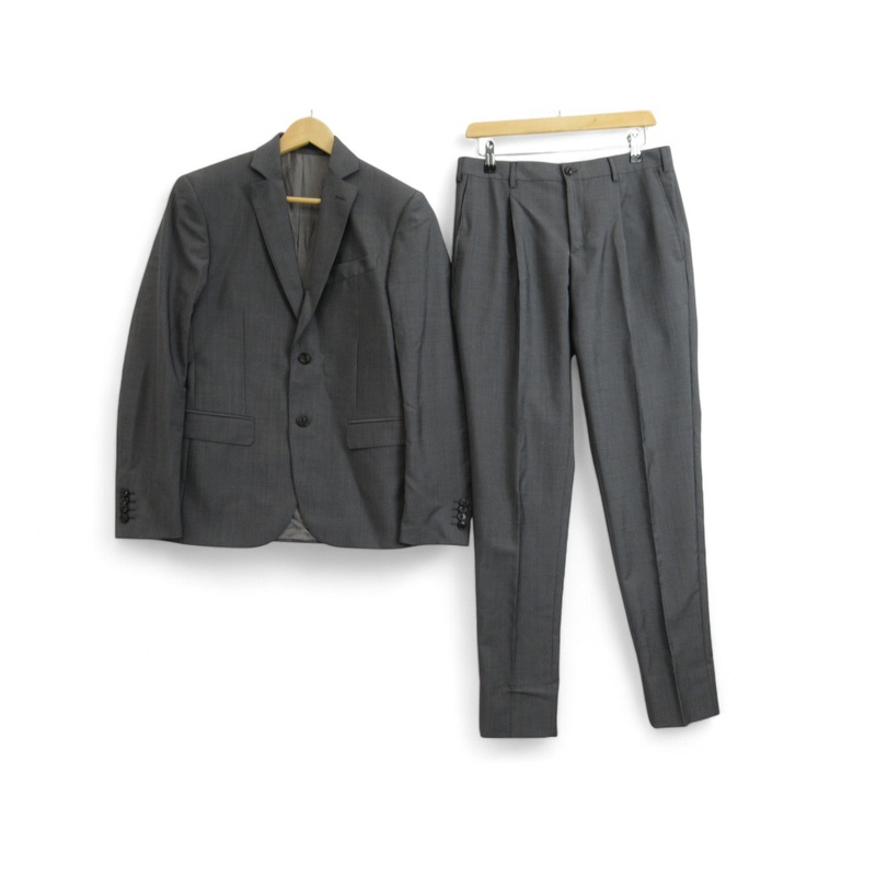 LAB Pal Zileri 2 Piece Suit Grey UK 36 Wool Menswear | Preloved